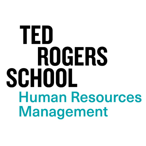 "Ted Rogers School" in black on the top, "HR Management / Organizational Behaviour" in teal on the bottom