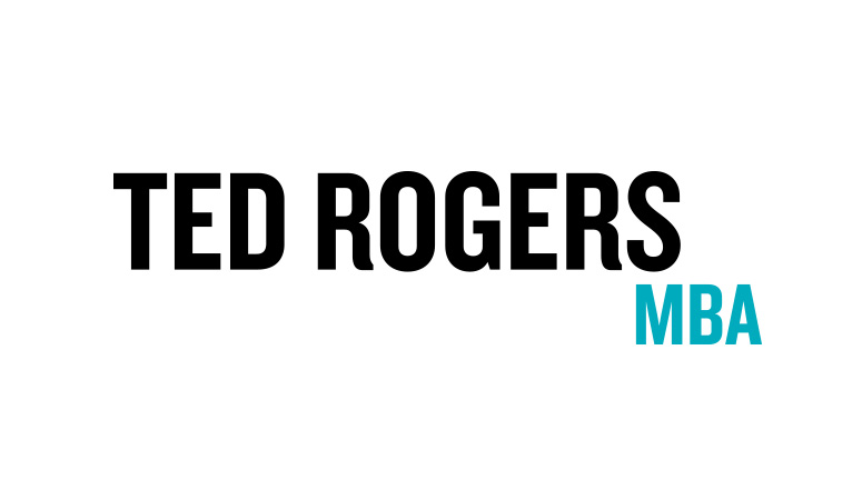 Ted Rogers MBA horizontal wordmark on white background 