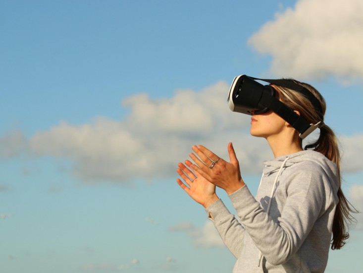 A person with VR headset