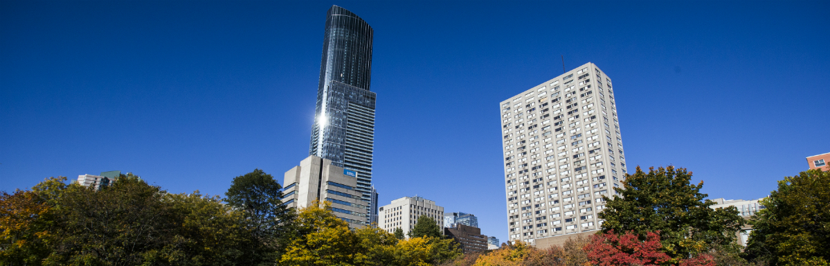 sky scrapers with a blue sky background