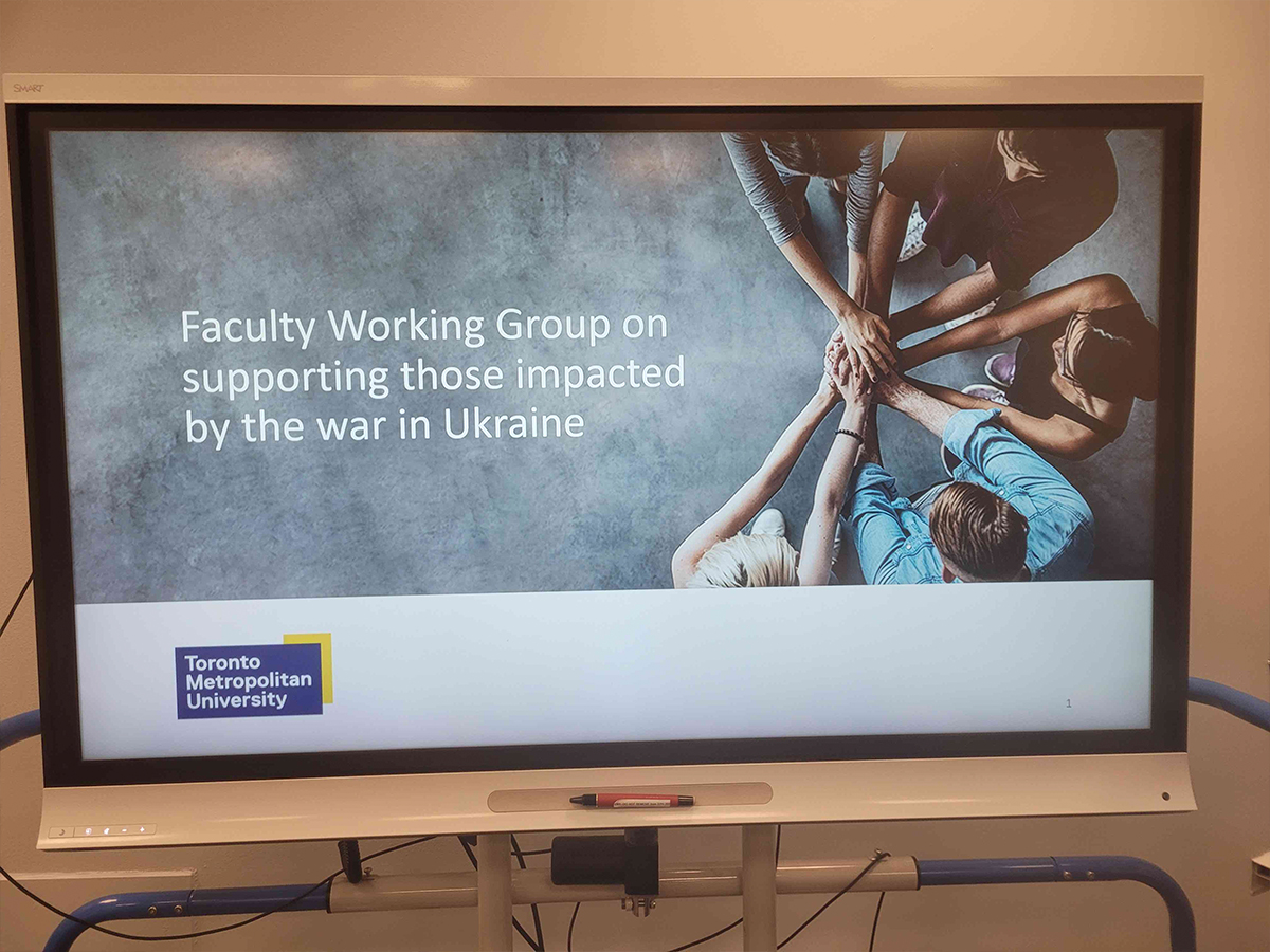 Presentation of  The Faculty Working Group supporting  those impacted by the war in Ukraine