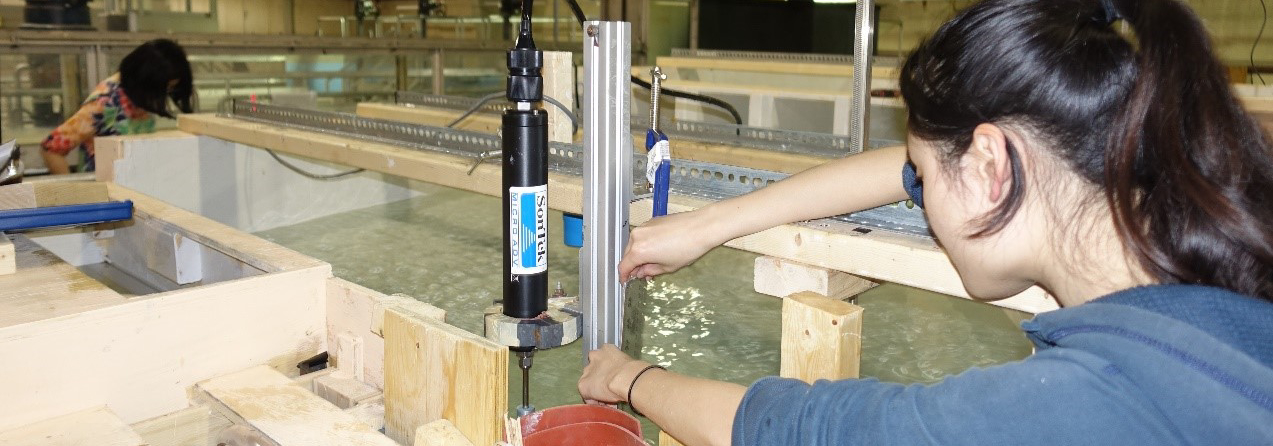 student working on project