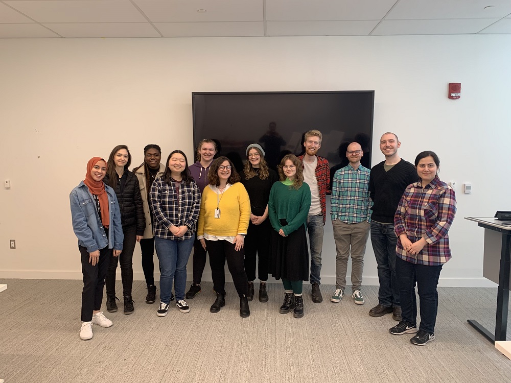 Attendees of the World Water Day 2023 groundwater screening smiling for the camera before touring the facilities