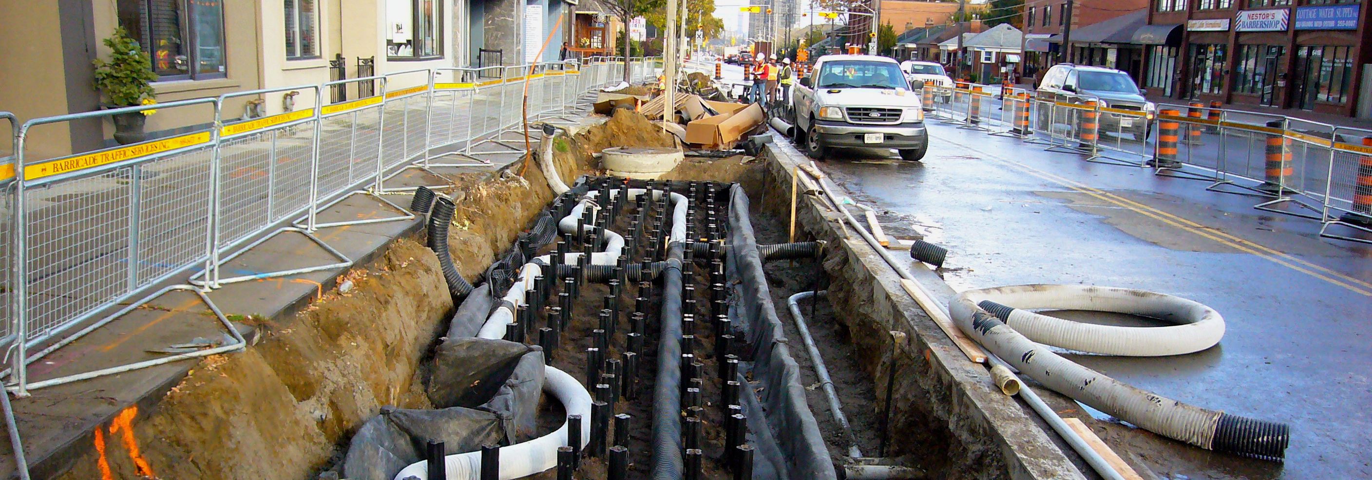 infrastructure being installed underground 