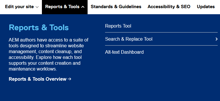 Drop-down menu display