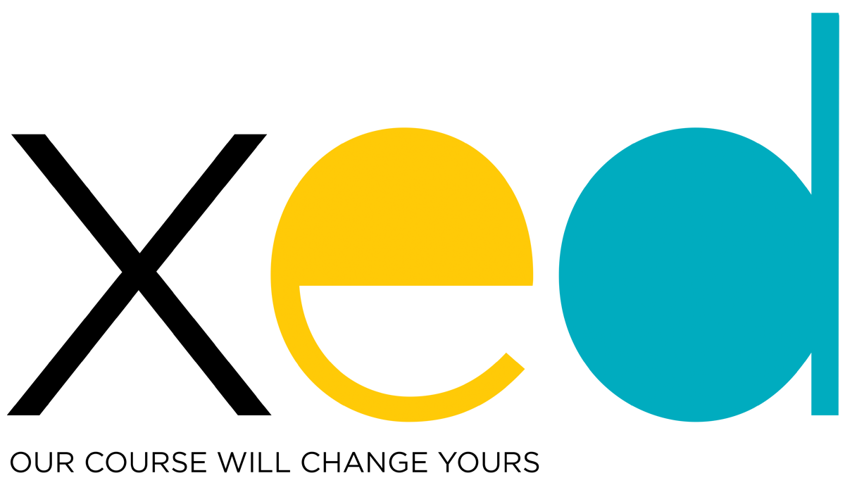 Executive and Corporation Education (XED) logo. Tagline, Our course will change yours.