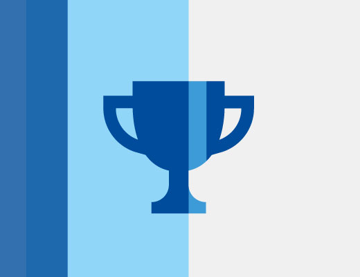 a blue trophy icon