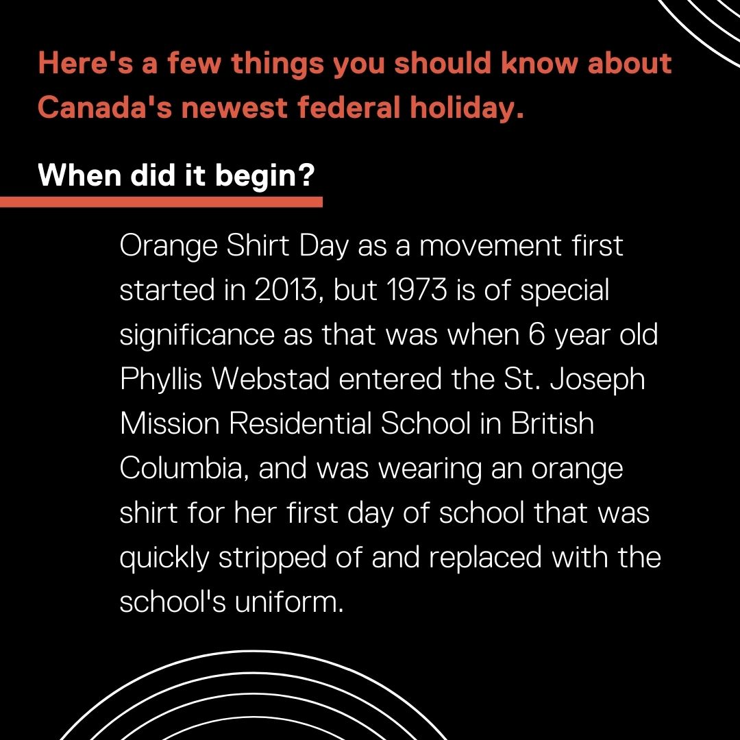 ORANGE SHIRT DAY - when did it begin