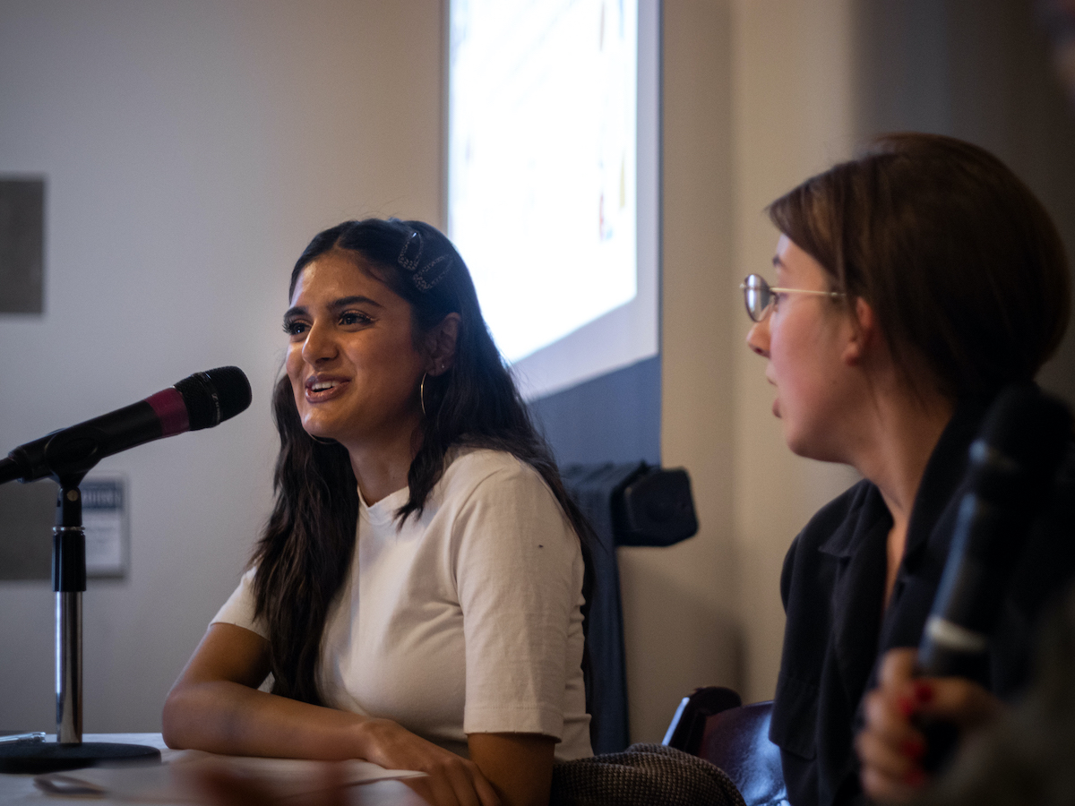 Yazmeen Kanji, speaking at an event