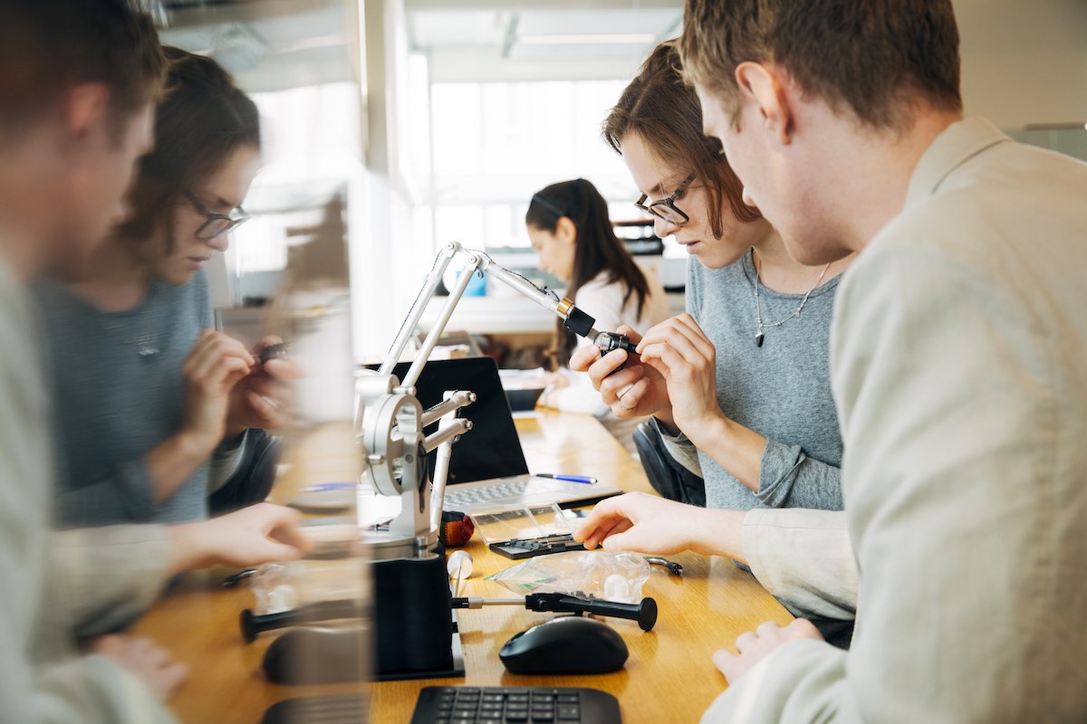 Image of young engineers working on a prototype design