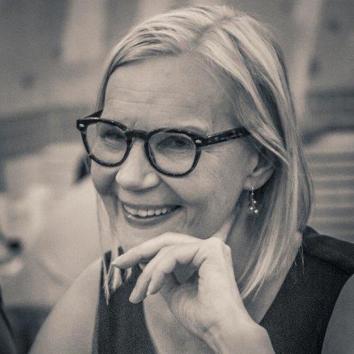 Black and white headshot of Ann Rauhala.